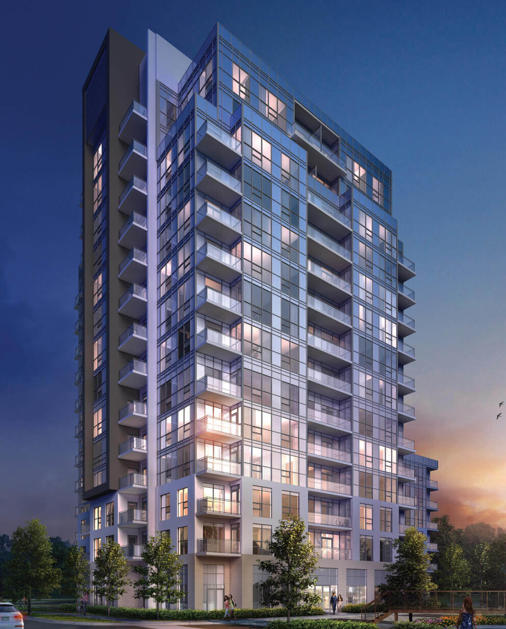 Rendering of new construction Tricycle Condo building
